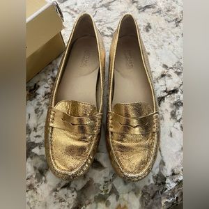 Michael Kors Gold Loafers